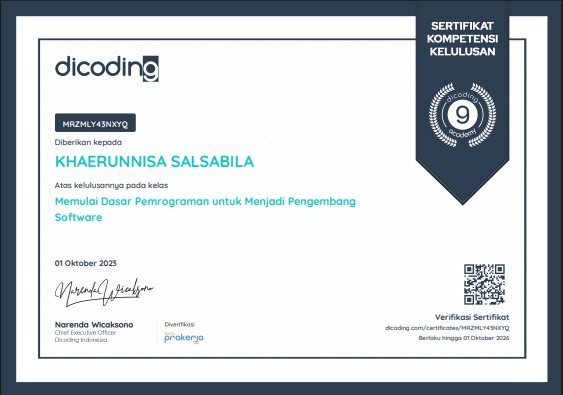 Sertifikat Dicoding 1